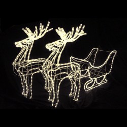 36V LED 3D Sleigh & Reindeers x 2 L89xW40xD60 Warm White
L47xW15xD98 ea
