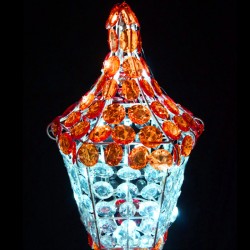 Crystal Lamp Post White 208 LED 150cm
