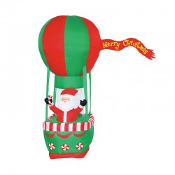 210cm high Santa on balloon; with adaptor, fan and bulbs.