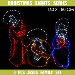 JUSUS FAMILY 25M LED ROPE LIGHT   ,7M  LEAD WIRE ,   12W ,TRANSFORMER, 1PC CARRIAGES.