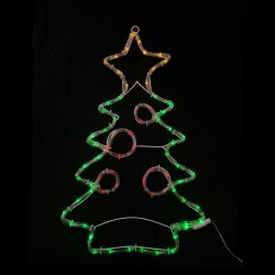 Solar 3M LED rope light, TREE,dia.10mm,24led per meter,cleartue/multi bulb,5m led cable with 8f
