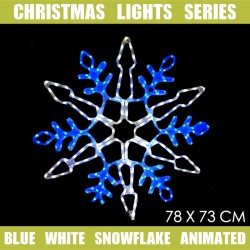 36V LED Snowflake - Blue White L78xW73