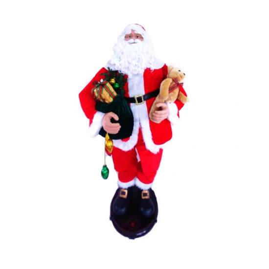 150cm Dancing and music Santa with moving head and mouth K/D,operated by 9V 1.0A DC adaptor included,