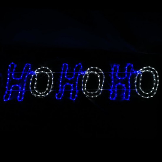 36V LED HO HO HO - Blue White Translucent L100xW25