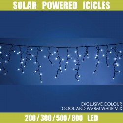 200 LED White Solar Icicle