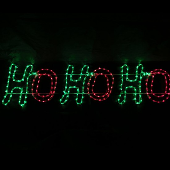 36V LED HO HO HO - Red White Translucent L100xW25