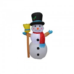 120cm snowman with broom; with adaptor, fan and bulbs,3m wire.