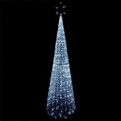Acrylic bead tree, size:Φ49*165CM, 280L white LED (Full Cool White without bows)