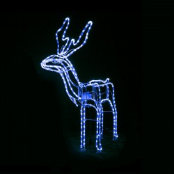 36V LED Motorised Reindeer Standing - Blue L100xW116xD58 **NEW TWINKLE EFFECT**