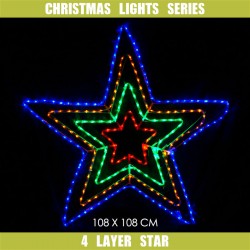 36V LED 4 Layer Stars - RGYB L108xW108