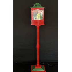 25.5 * 17 * 124cm Snowing Christmas Retro Street lamp - Green&Red