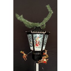 23*20*37.5＋24cm（Length of  Fixed rod), Snowing Lantern Light up the Top of Christmas Tree