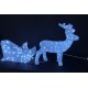 Acrylic deer sled (H:50CM), 160L white LED, 5m transparent lead wire, SAA/31V/IP44/6W electronic transformer