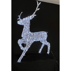 crylic leg lifter Deer, size: 125*76*H142cm, 300L white light (40L+70L+190L+ plug wire) LED (including 30L flash), 10M transparent lead wire, SAA/IP44/6W/31V electronic transformer