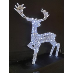 "Acrylic swivel head deer, large antlers, size: 80*45*110cm, 160L (30+40+90+ plug wires) white light (16L flashing foam) LED, 10M transparent lead wire,