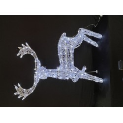 "Acrylic swivel head deer, large antlers, size: 80*45*110cm, 160L (30+40+90+ plug wires) white light (16L flashing foam) LED, 10M transparent lead wire,