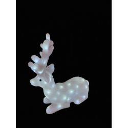 64 LED Frosted Acrylic Reindeer Sitting 38x19x43