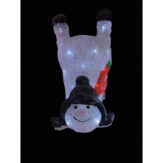 23*20*35cm handstand acrylic snowman，40L white leds，SAA IP44 transformer