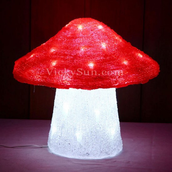 Acrylic Mushroom 48 LED 30cm Tall