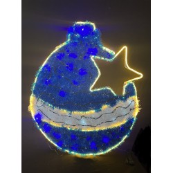 36V 6M LED NEON LIGHT, MOTIFY: BLUE BALL WITH WARM WHITE BELT PVC GRASS 60L 36V IP20 12W TRANSFORMER 7M LEAD WIRE LED  WARM WHITE  AND BLUE DIA 10MM 