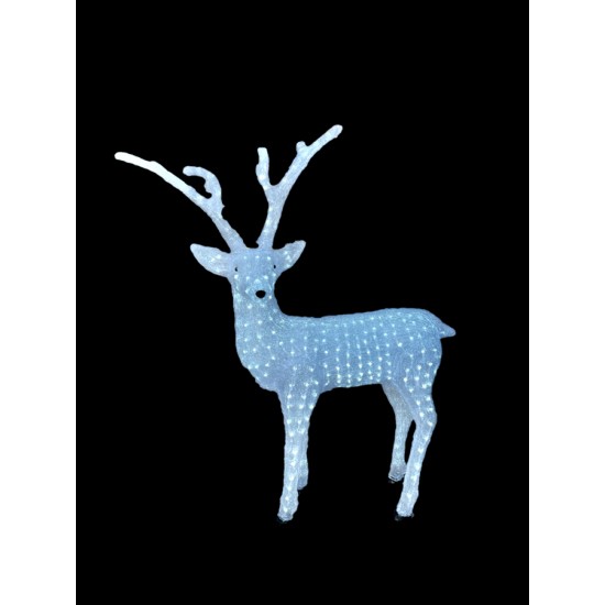 Acrylic Reindeer 400 LED 126cm Tall