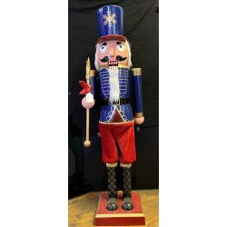 160cm plastic collapsible Nutcracker  with moving and music, Operated by 9.0V 1.0A AC adaptor included,