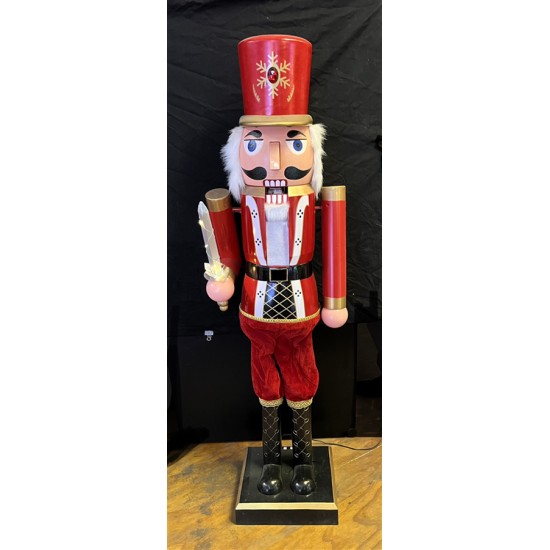 160cm plastic collapsible Nutcracker  with moving and music, Operated by 9.0V 1.0A AC adaptor included,